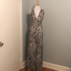 H&M Black and White Criss Cross Maxi Dress